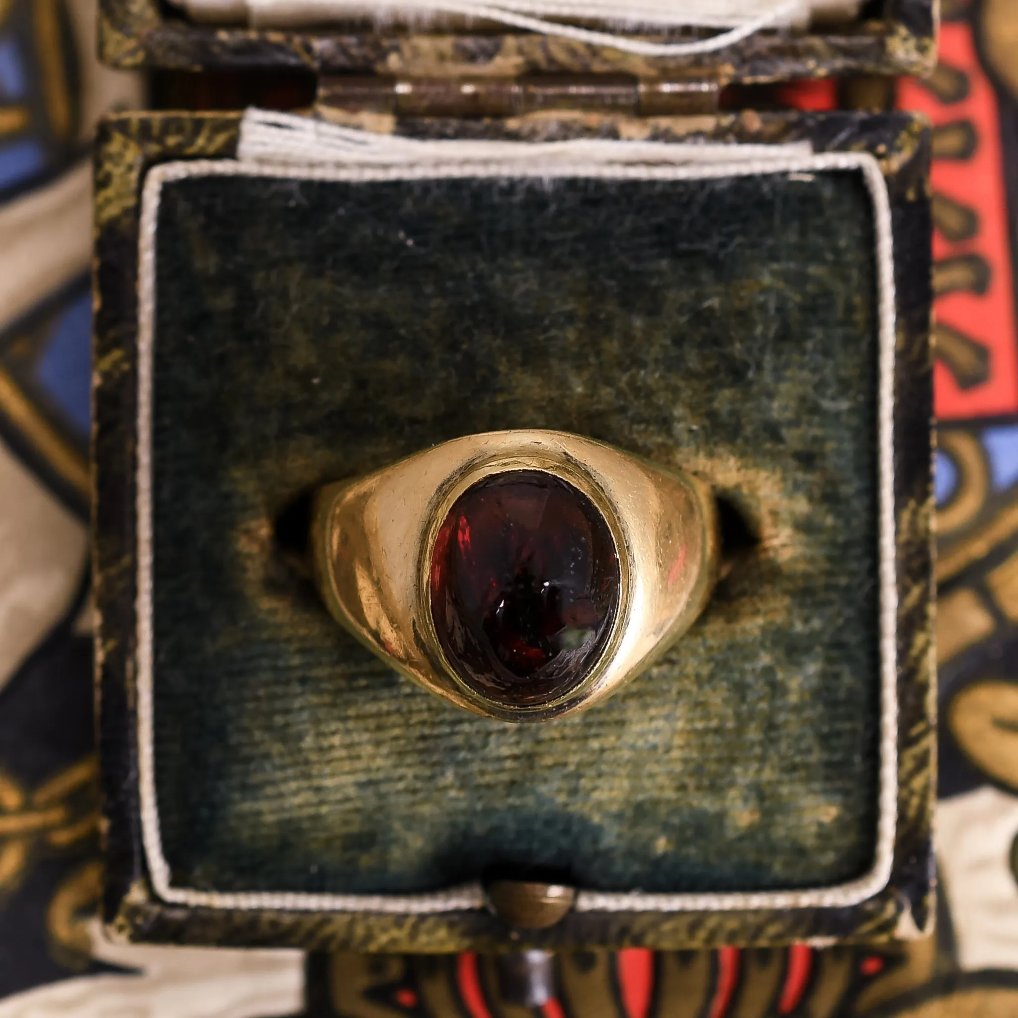 Victorian Garnet Cabochon Ring