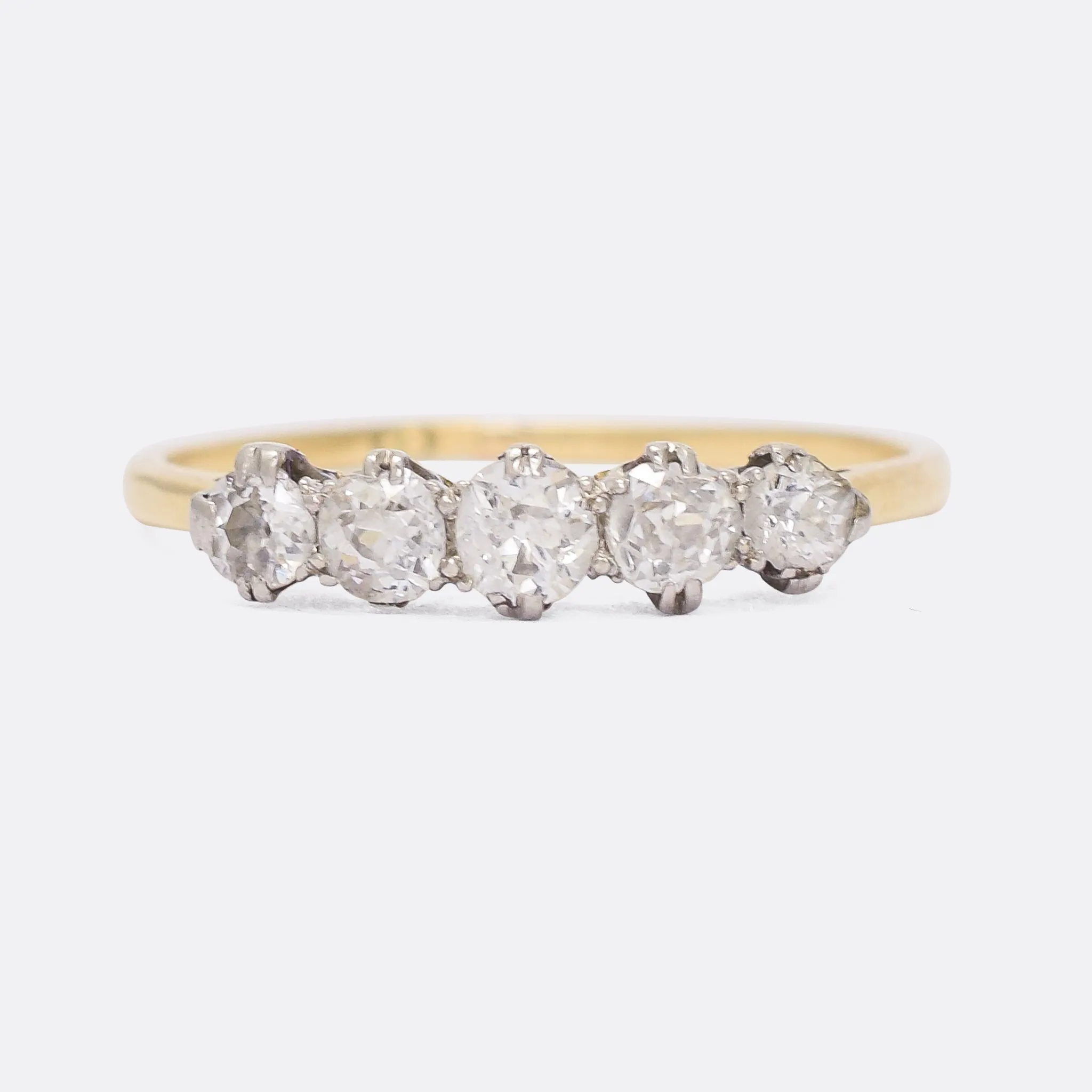 Victorian Old Cut Diamond 5-Stone Ring