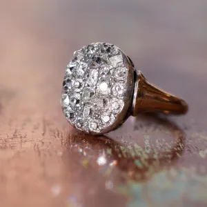 Victorian Old Cut Diamond Cobblestone Ring
