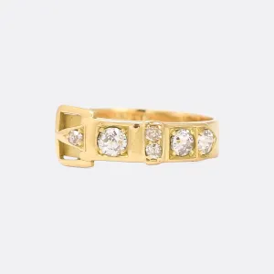 Victorian OMC Diamond Buckle Ring