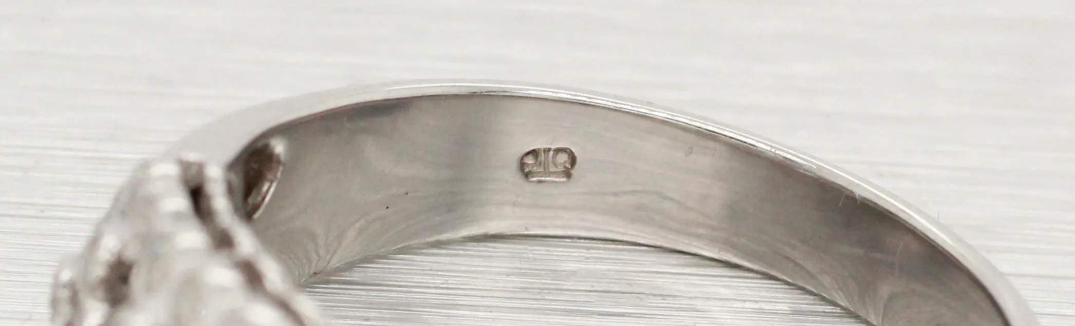 Vintage 0.50ctw Studded Diamond Band Ring - 14k White Gold - Size 9