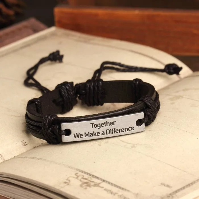 Vintage Bracelets & Bangles Charm Leather Bracelets for Women Men Friendship Bracelets Fine Jewelry New Year Gift