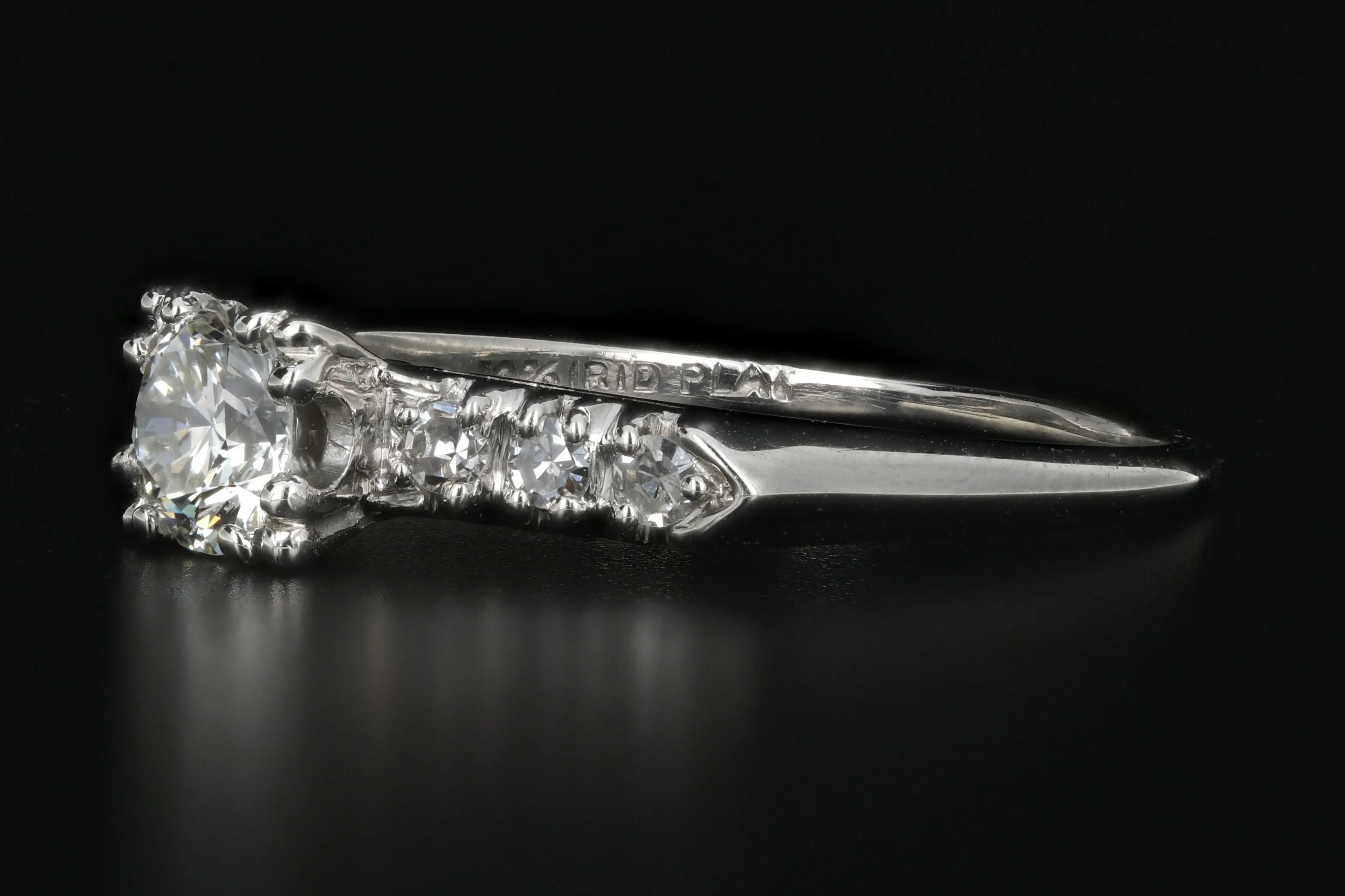 Vintage Platinum .45 Carat Diamond Engagement Ring