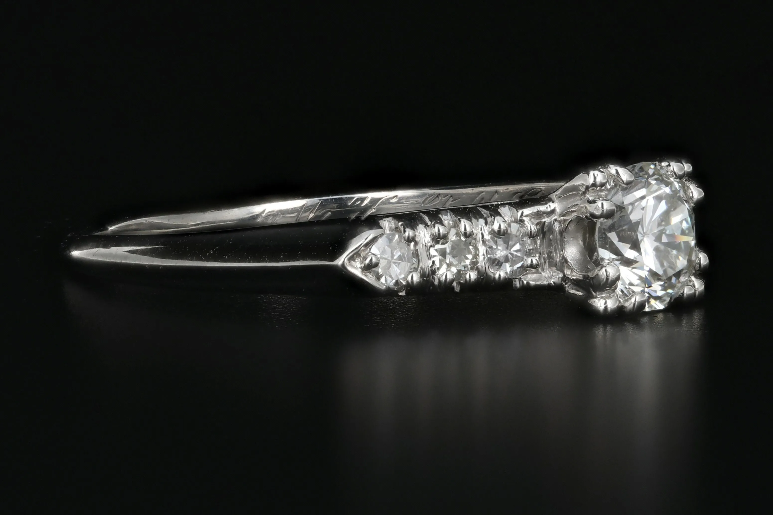 Vintage Platinum .45 Carat Diamond Engagement Ring