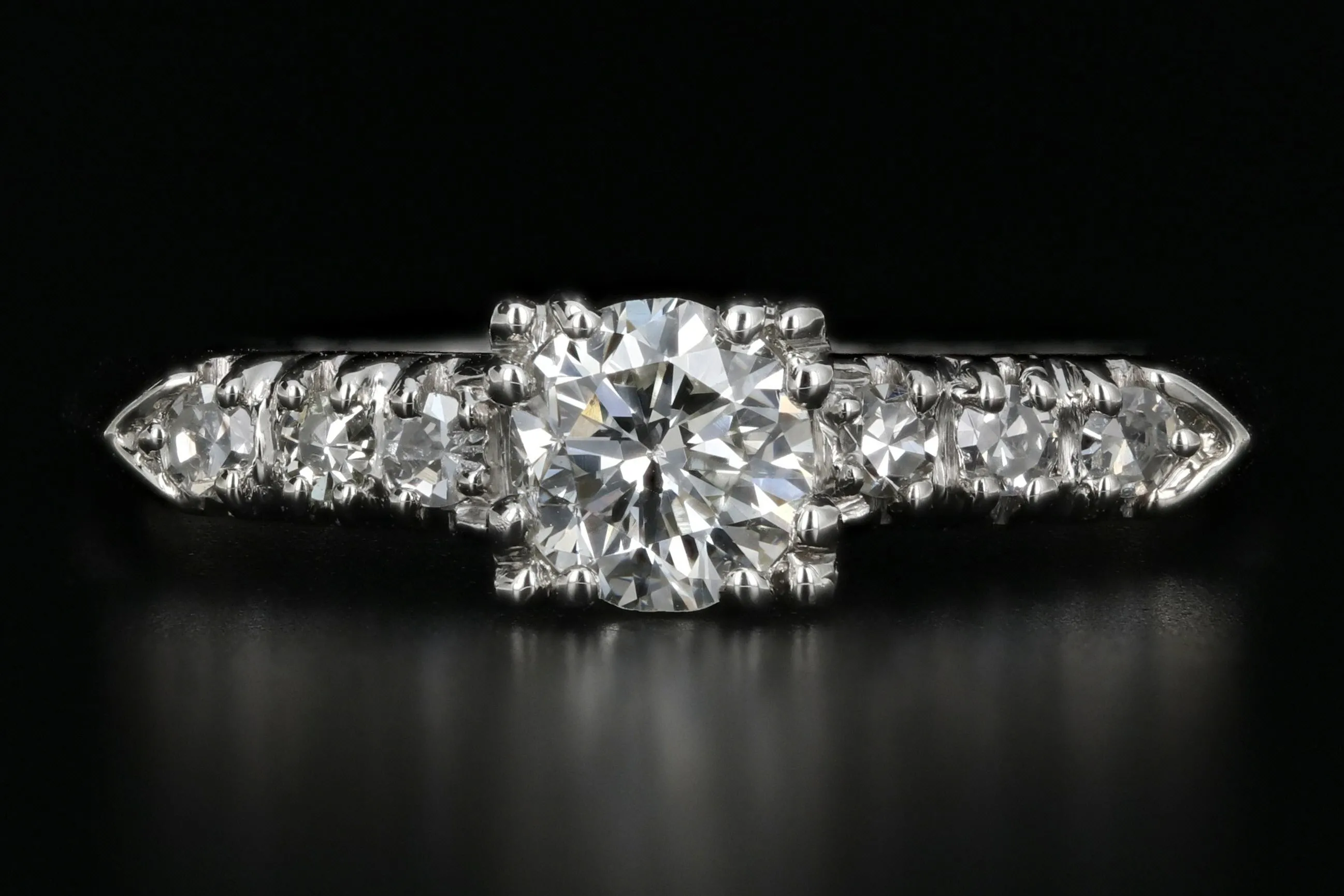 Vintage Platinum .45 Carat Diamond Engagement Ring