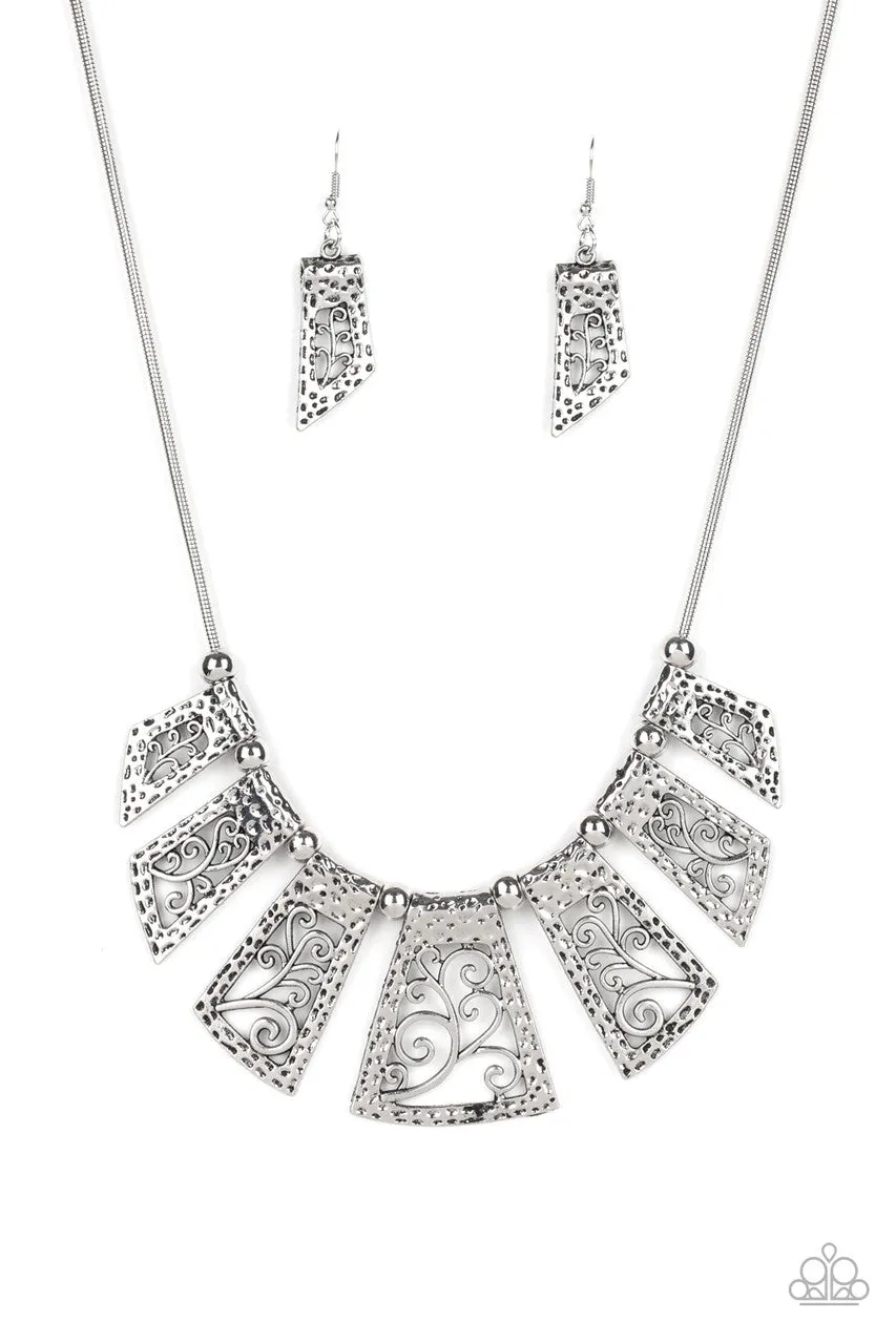 Vintage Vineyard Silver Paparazzi Necklace
