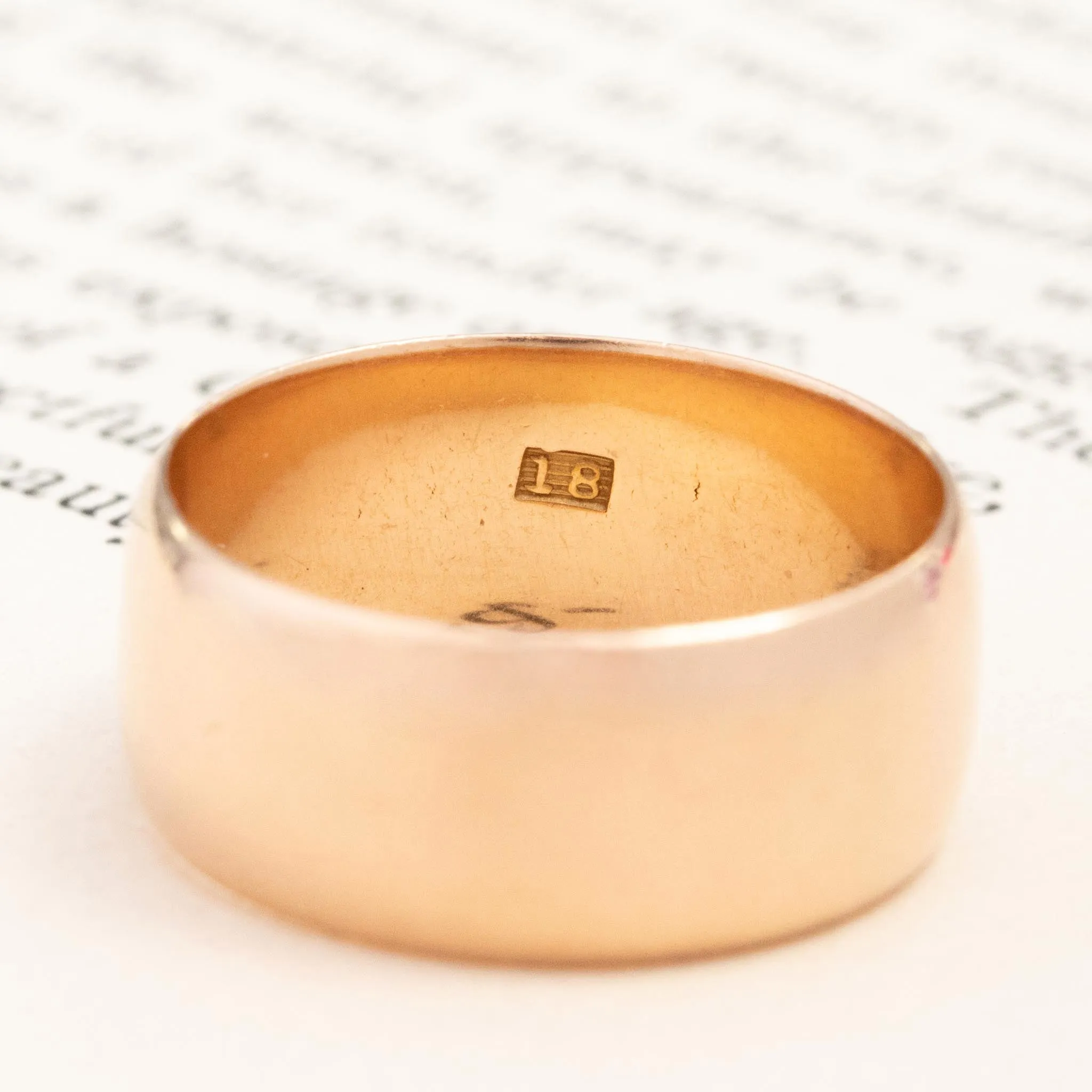 Vintage Wide Wedding Band, 8.15mm