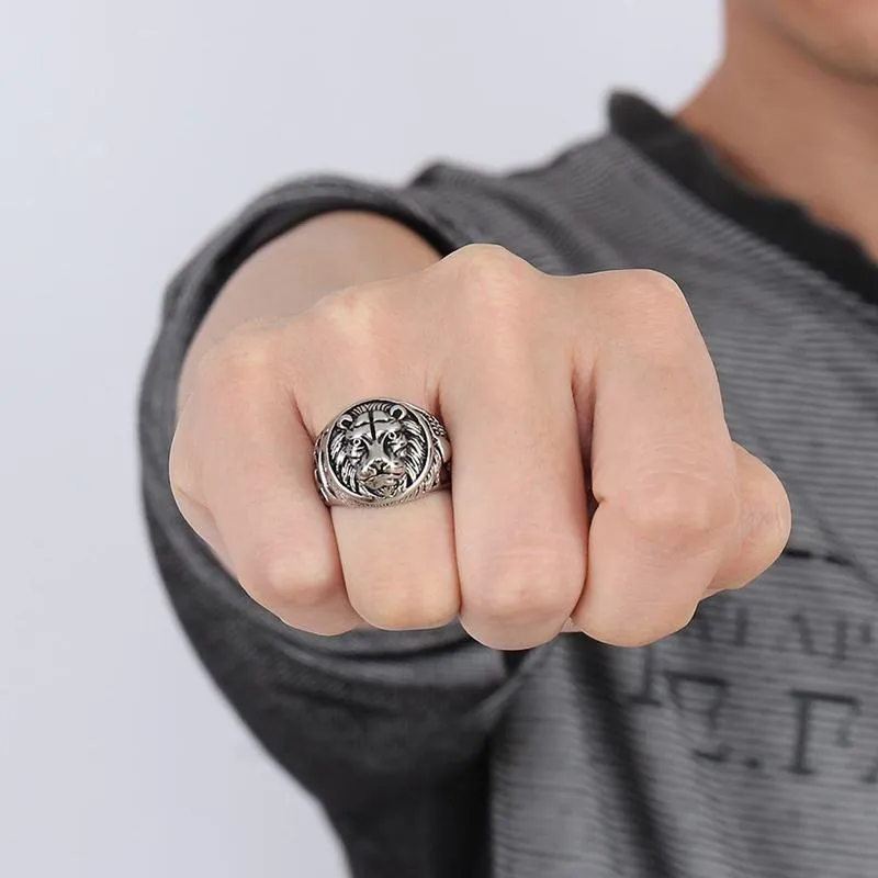 Vnox Conquering Lion Ring | Men's Jewelry