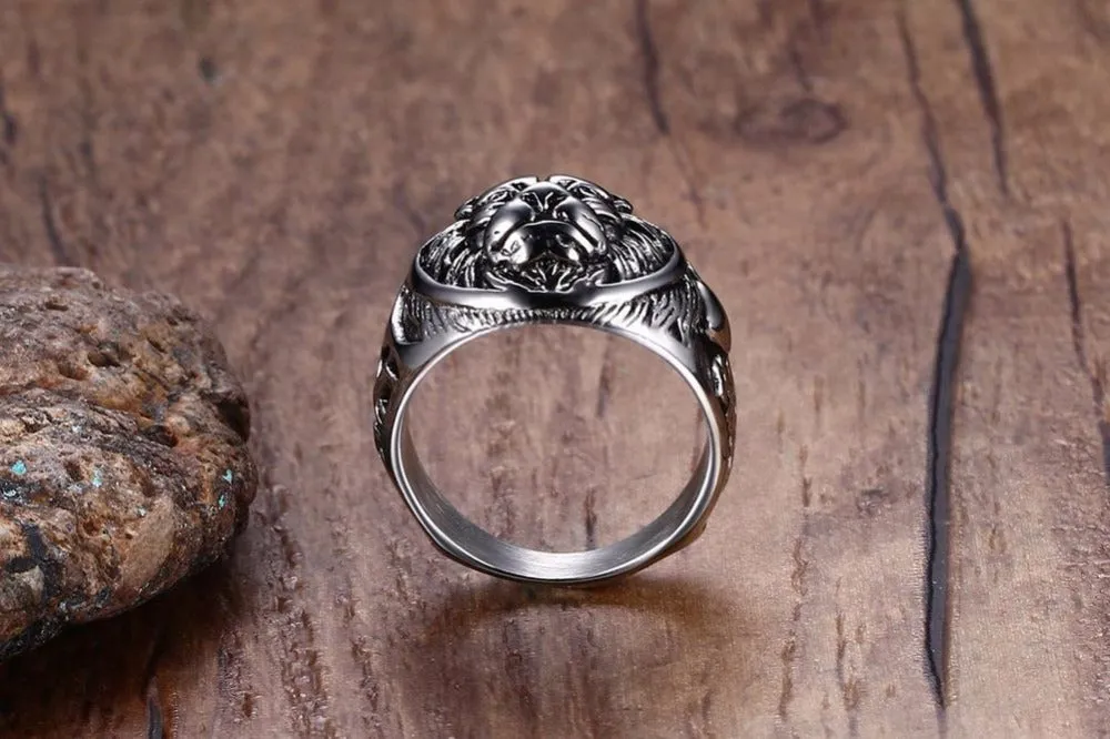 Vnox Conquering Lion Ring | Men's Jewelry