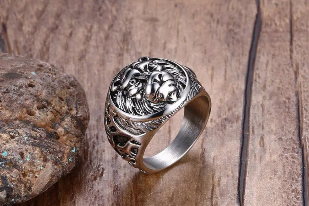 Vnox Conquering Lion Ring | Men's Jewelry