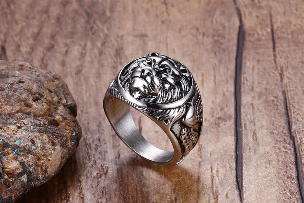 Vnox Conquering Lion Ring | Men's Jewelry