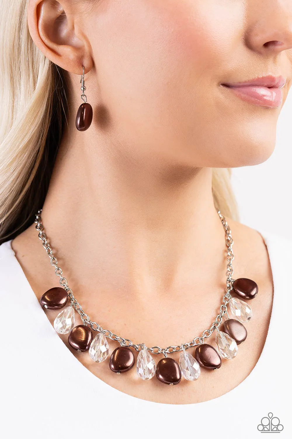 Welcome to BALL Street - Brown (Pearls) Necklace