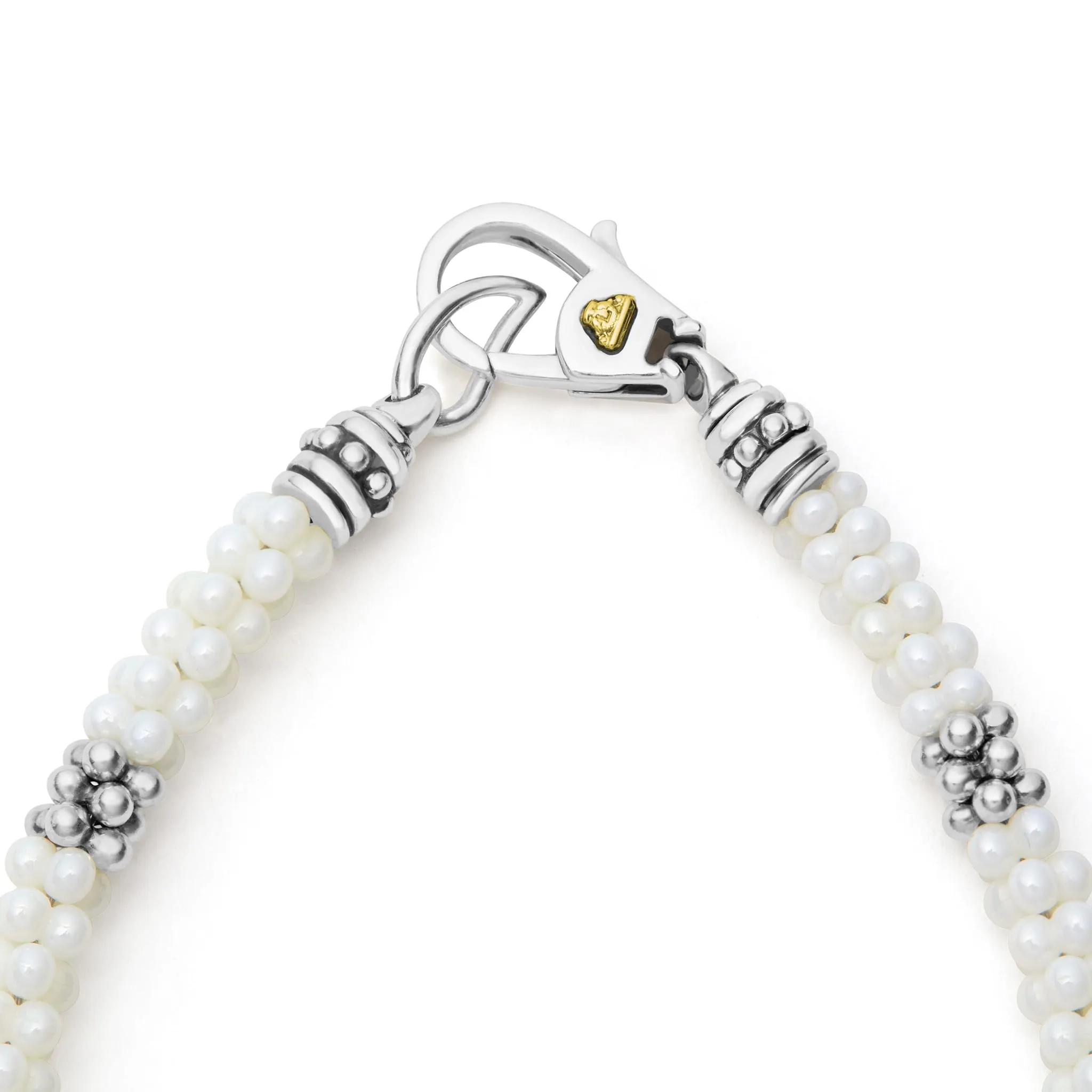 White Caviar White Seven Silver Station Ceramic Bracelet | 5mm