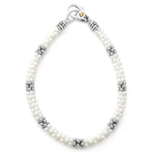 White Caviar White Seven Silver Station Ceramic Bracelet | 5mm