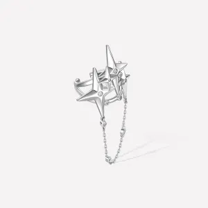 White Gold Plated Star Night Ring