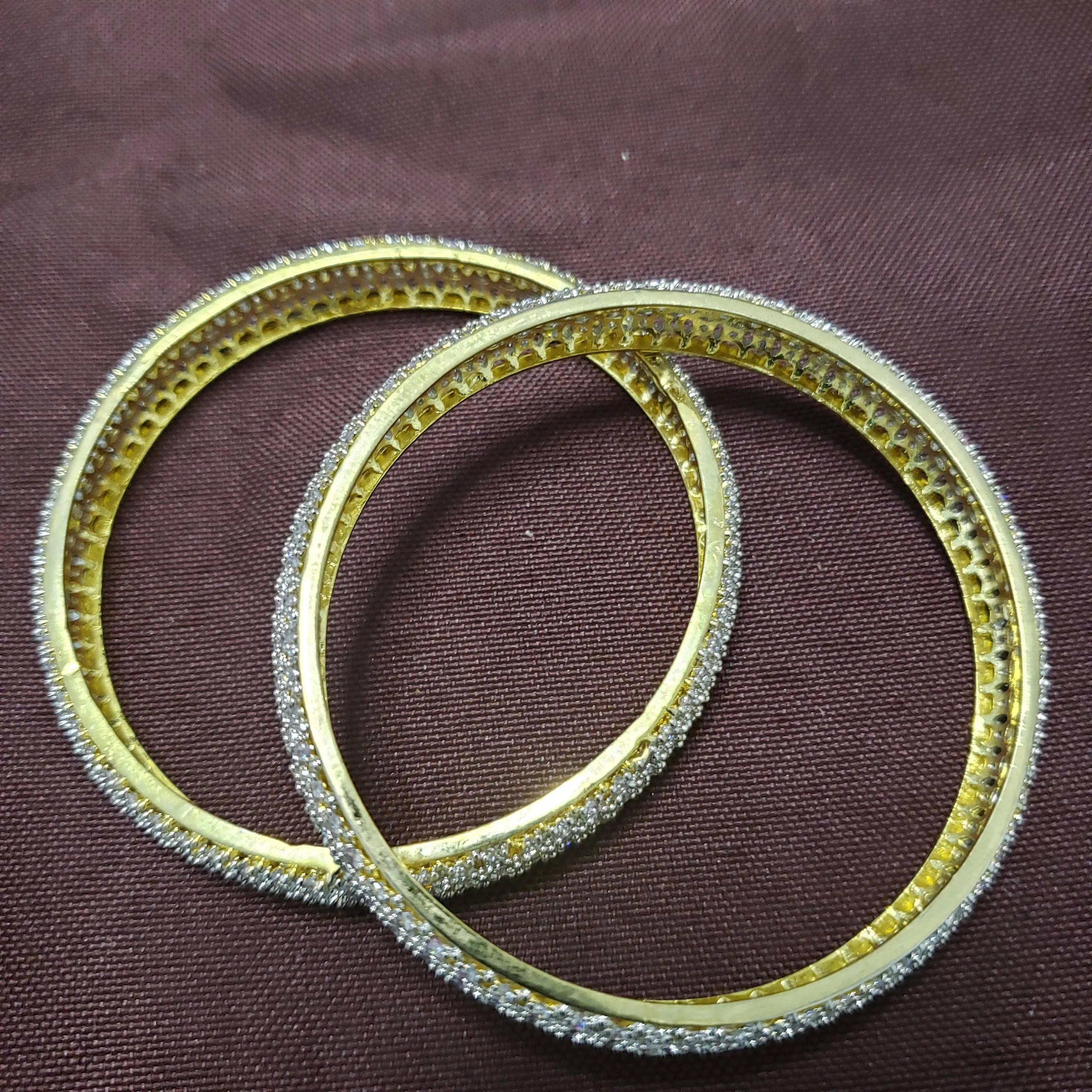 White Stone Indian Bangles