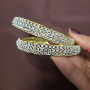 White Stone Indian Bangles