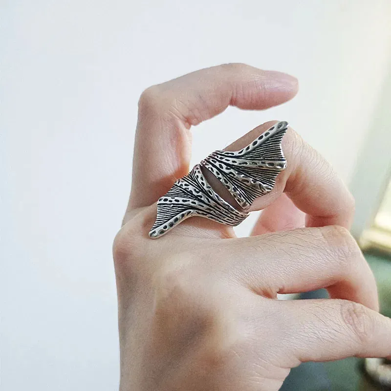 Wing Dragon Punk Ring for Women Girl Party Gift  Retro Hiphop