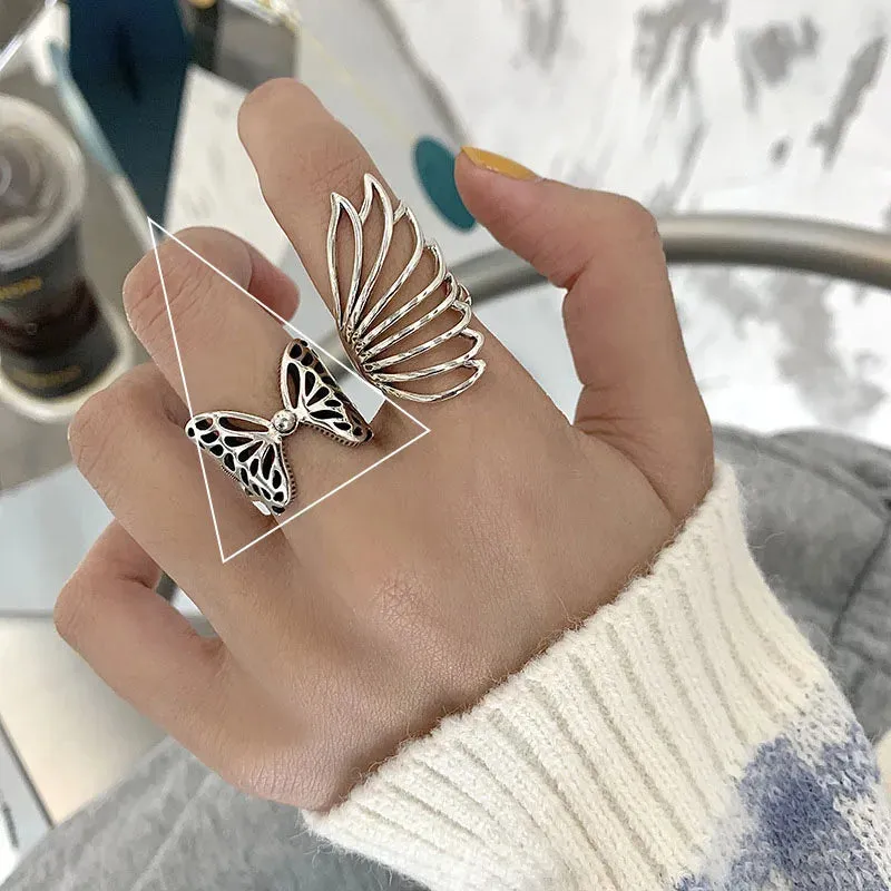 Wing Dragon Punk Ring for Women Girl Party Gift  Retro Hiphop