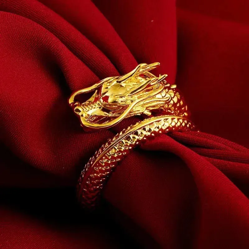 Wing Dragon Punk Ring for Women Girl Party Gift  Retro Hiphop