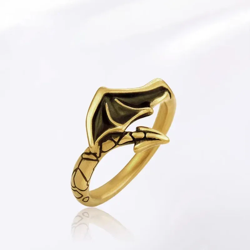 Wing Dragon Punk Ring for Women Girl Party Gift  Retro Hiphop