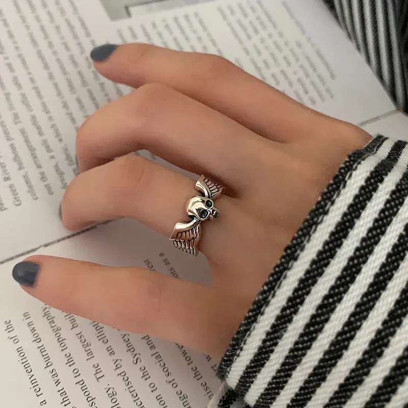 Wing Dragon Punk Ring for Women Girl Party Gift  Retro Hiphop