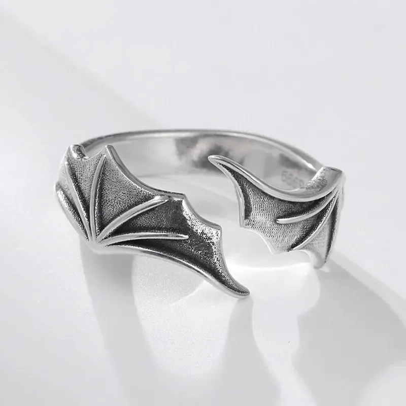 Wing Dragon Punk Ring for Women Girl Party Gift  Retro Hiphop