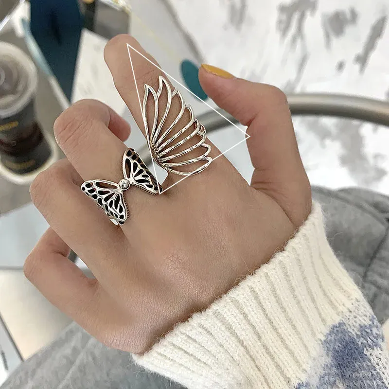 Wing Dragon Punk Ring for Women Girl Party Gift  Retro Hiphop