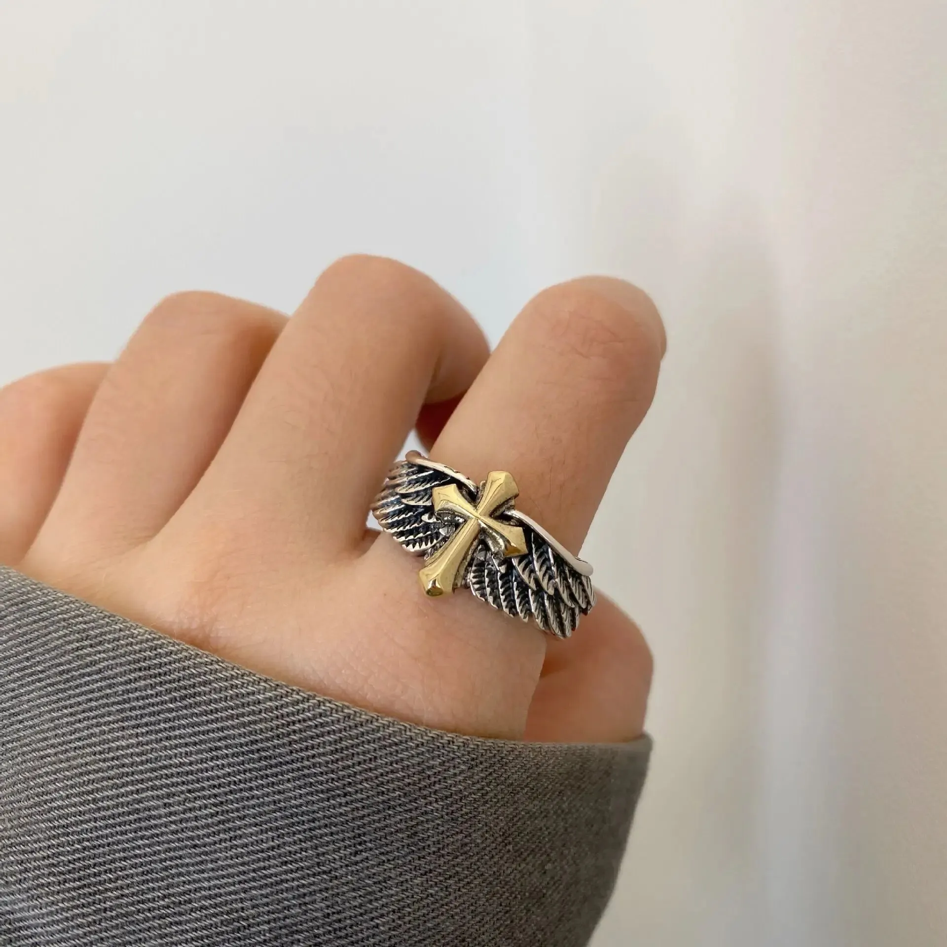 Wing Dragon Punk Ring for Women Girl Party Gift  Retro Hiphop