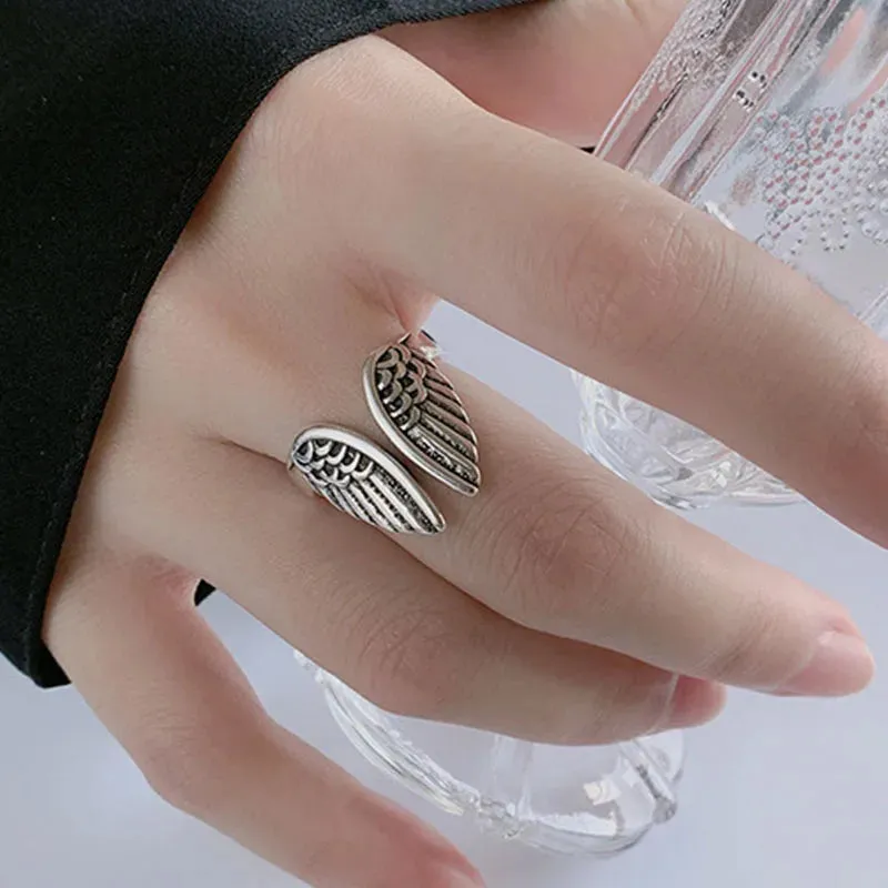 Wing Dragon Punk Ring for Women Girl Party Gift  Retro Hiphop