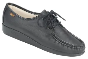 Women's Siesta Lace Up Loafer in Black