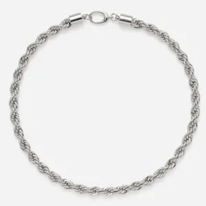XL Rope Chain Necklace in Silver