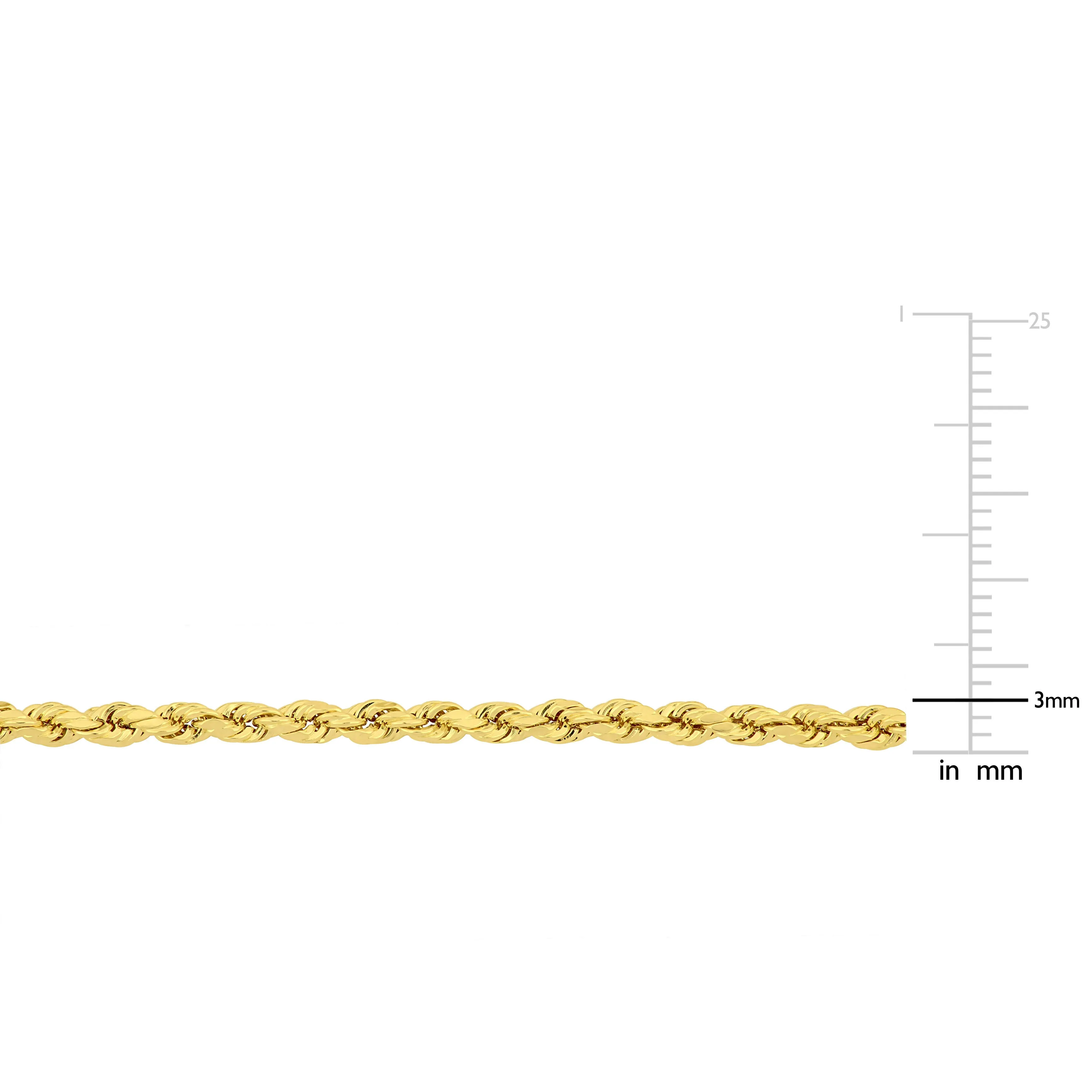 Y Knot rope chain necklace and bracelet set is crafted in 10k Yellow Gold