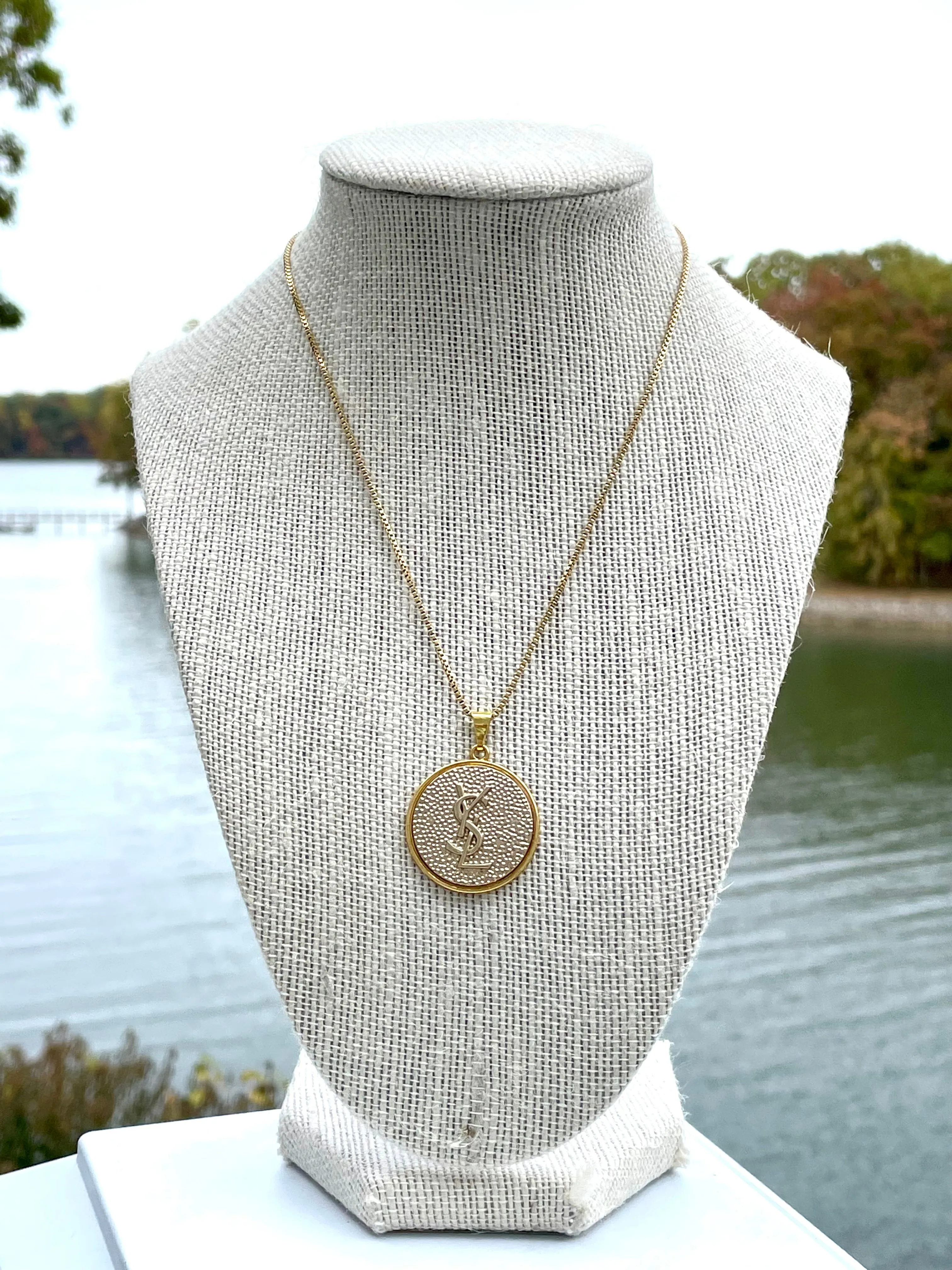 YSL Oversized Medallion Necklace- GOLD