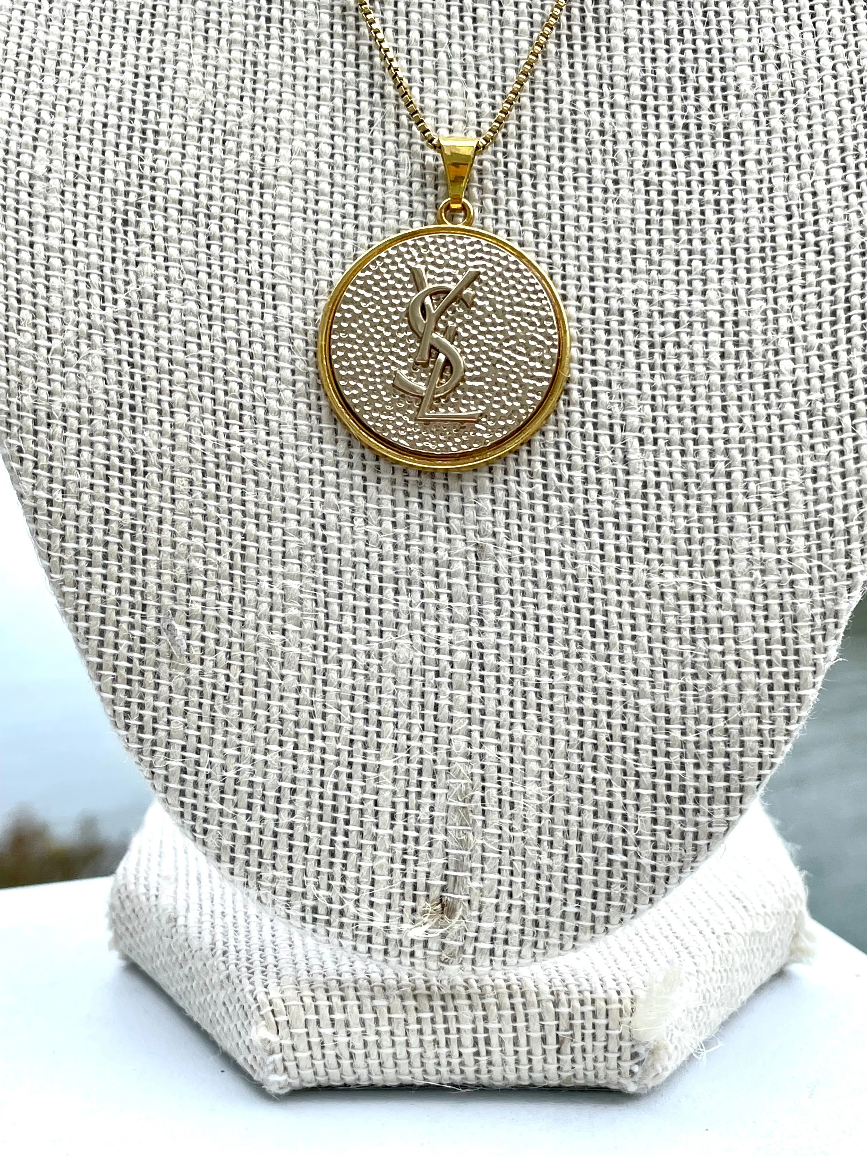 YSL Oversized Medallion Necklace- GOLD