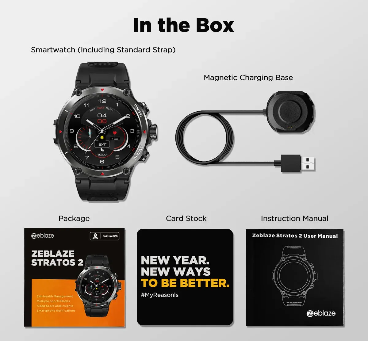 ZEBLAZE Stratos 2 1.30" AMOLED GPS Smart Watch