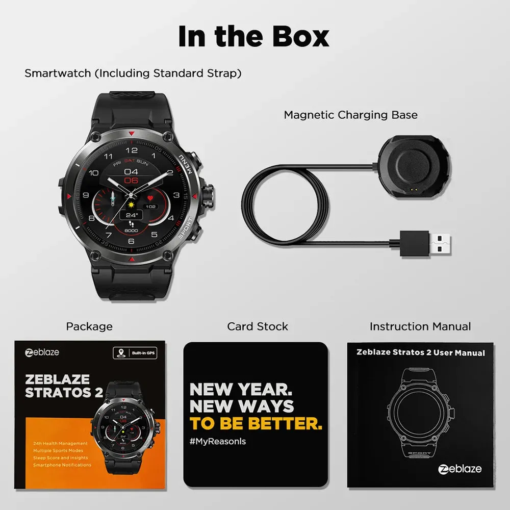 ZEBLAZE Stratos 2 1.30" AMOLED GPS Smart Watch