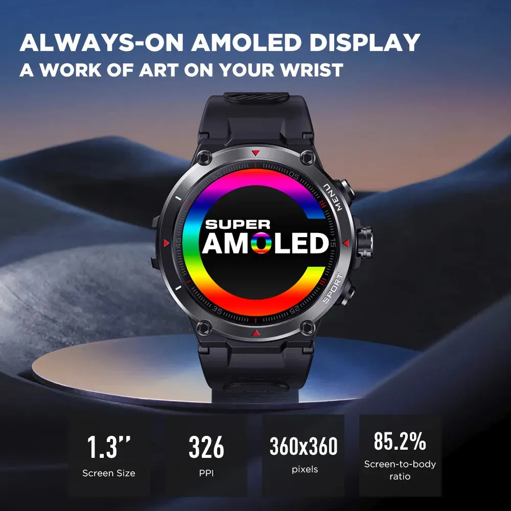 ZEBLAZE Stratos 2 1.30" AMOLED GPS Smart Watch