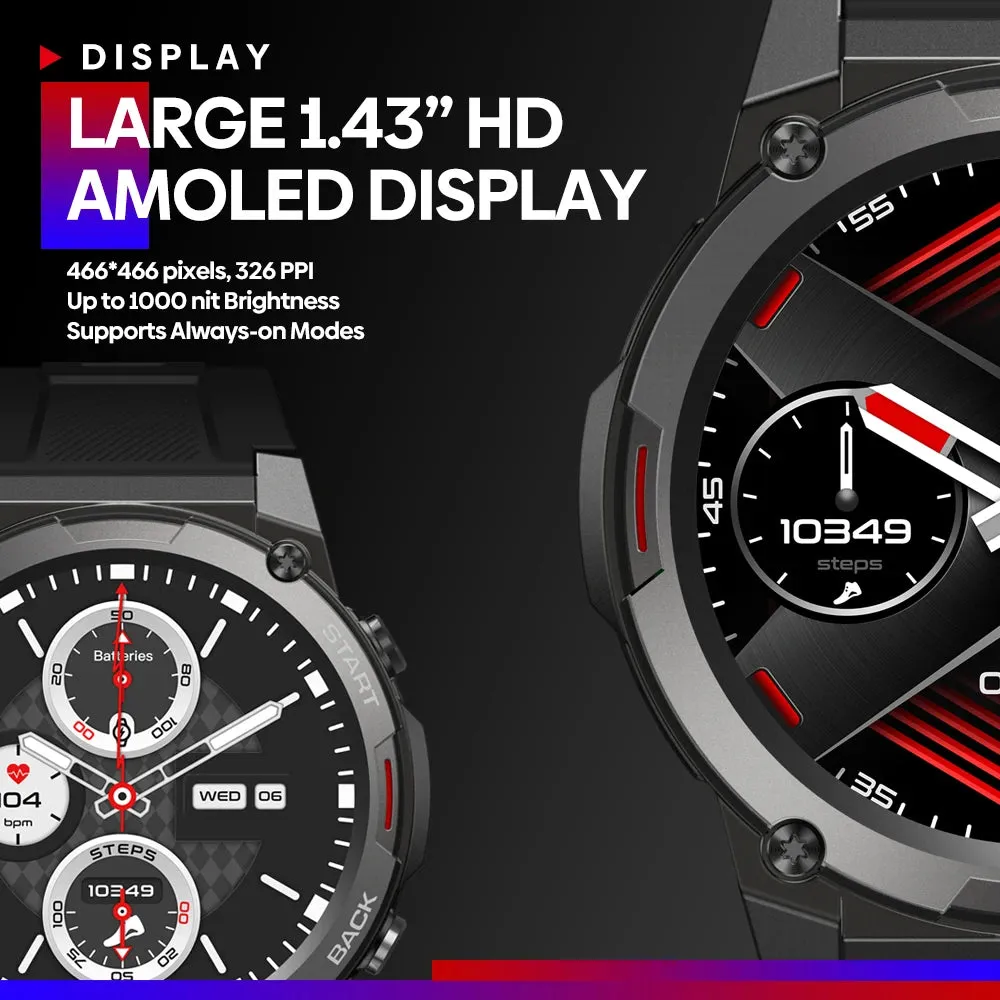 ZEBLAZE Vibe 7 Pro 1.43" Ultra HD AMOLED Smart Watch