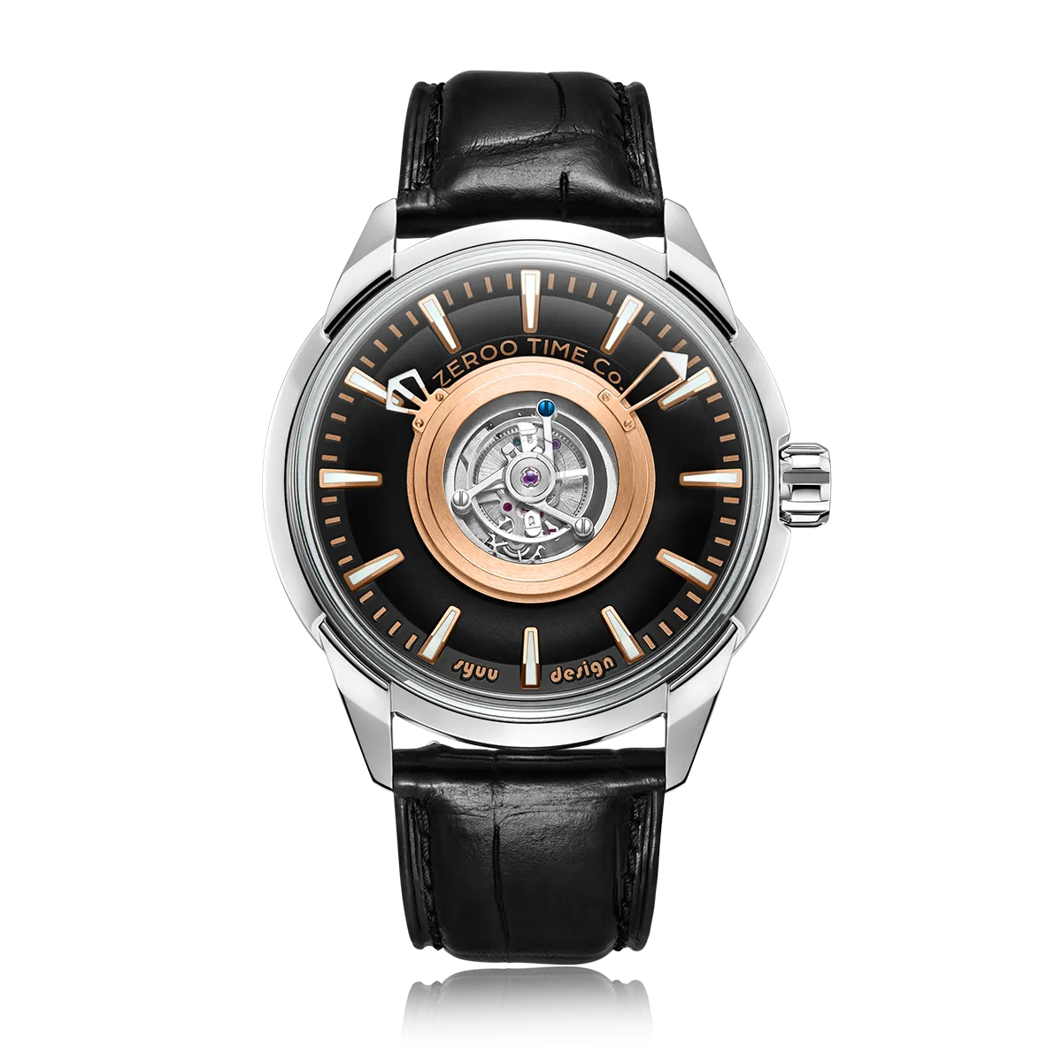 ZEROO T6 THE QUASER CENTER TOURBILLONMANUAL TOURBILLON WATCH FOR GENTS - ZT006SBR