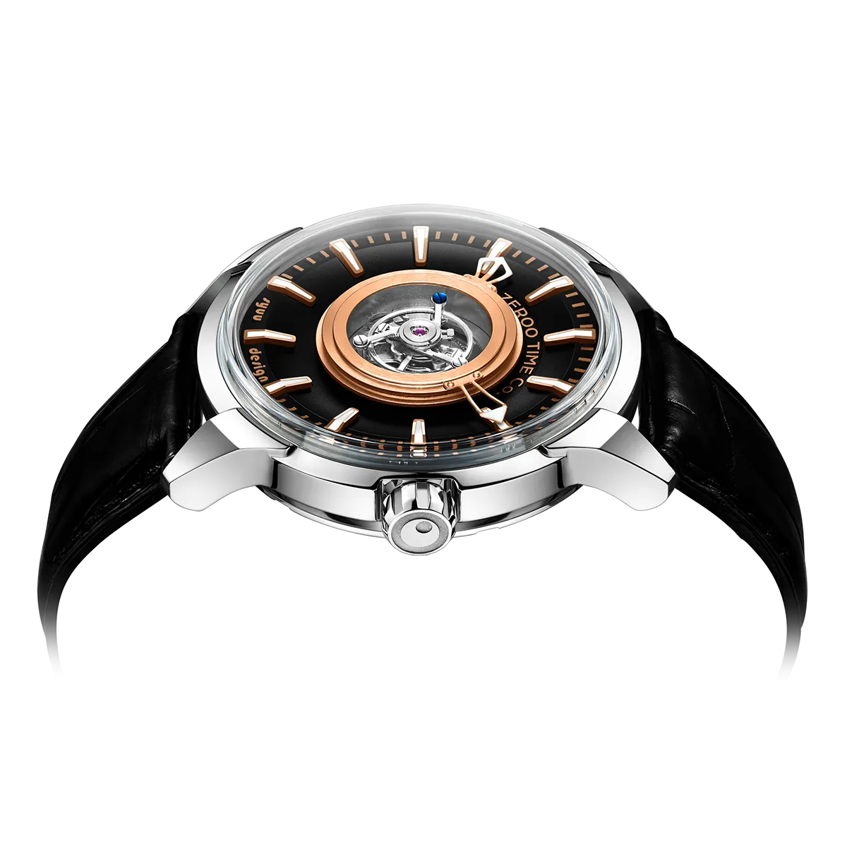 ZEROO T6 THE QUASER CENTER TOURBILLONMANUAL TOURBILLON WATCH FOR GENTS - ZT006SBR