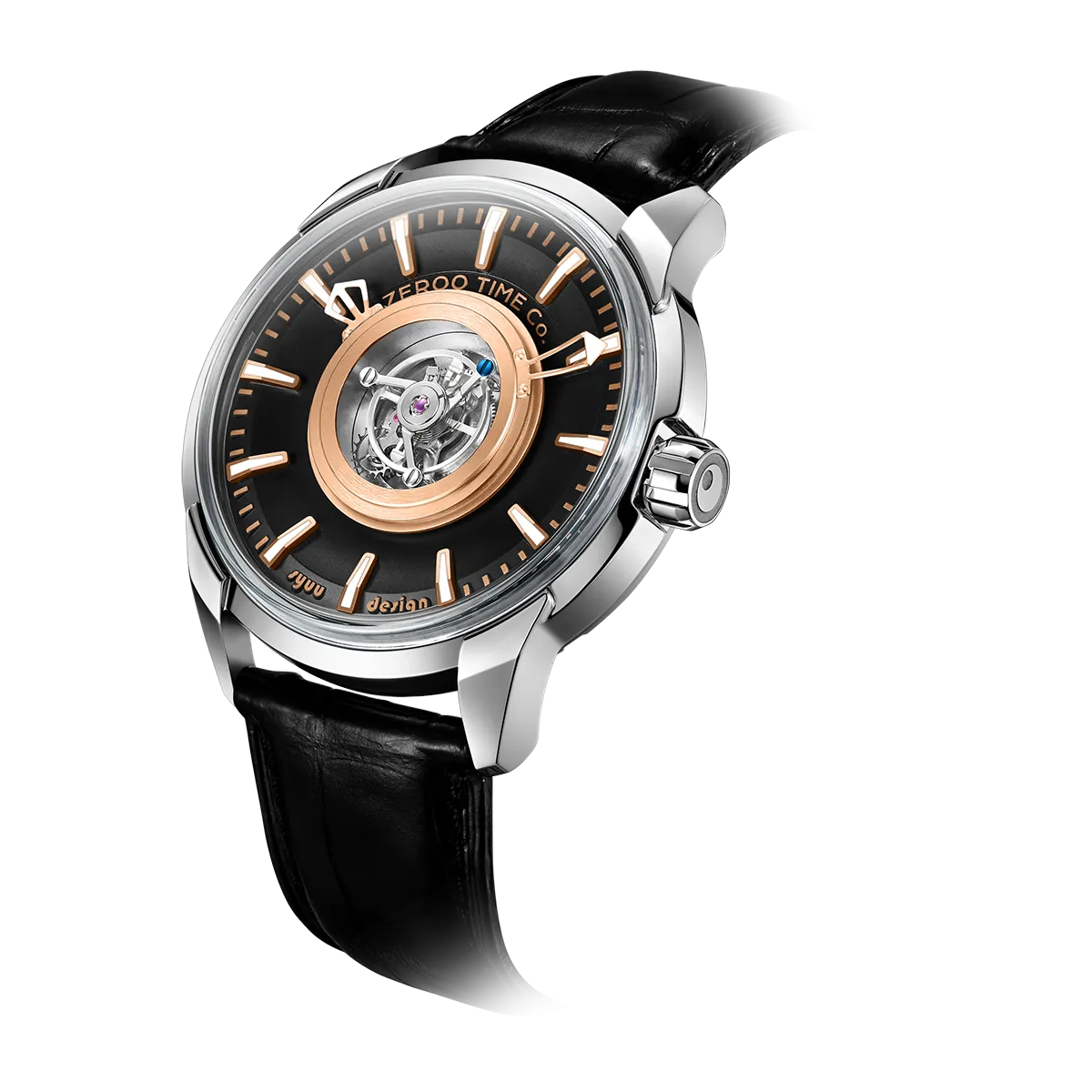 ZEROO T6 THE QUASER CENTER TOURBILLONMANUAL TOURBILLON WATCH FOR GENTS - ZT006SBR