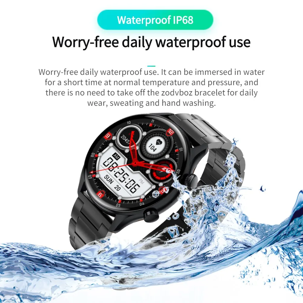 Zodvboz NFC Smart Watch Men 390*390 Screen Always Display The Time Bluetooth Call Local Music Men Smartwatch For Huawei Xiaomi