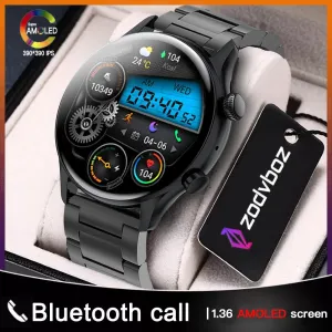 Zodvboz NFC Smart Watch Men 390*390 Screen Always Display The Time Bluetooth Call Local Music Men Smartwatch For Huawei Xiaomi