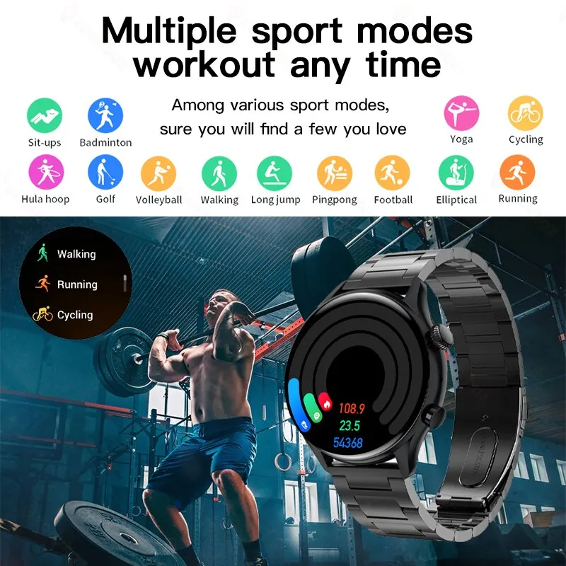 Zodvboz NFC Smart Watch Men 390*390 Screen Always Display The Time Bluetooth Call Local Music Men Smartwatch For Huawei Xiaomi