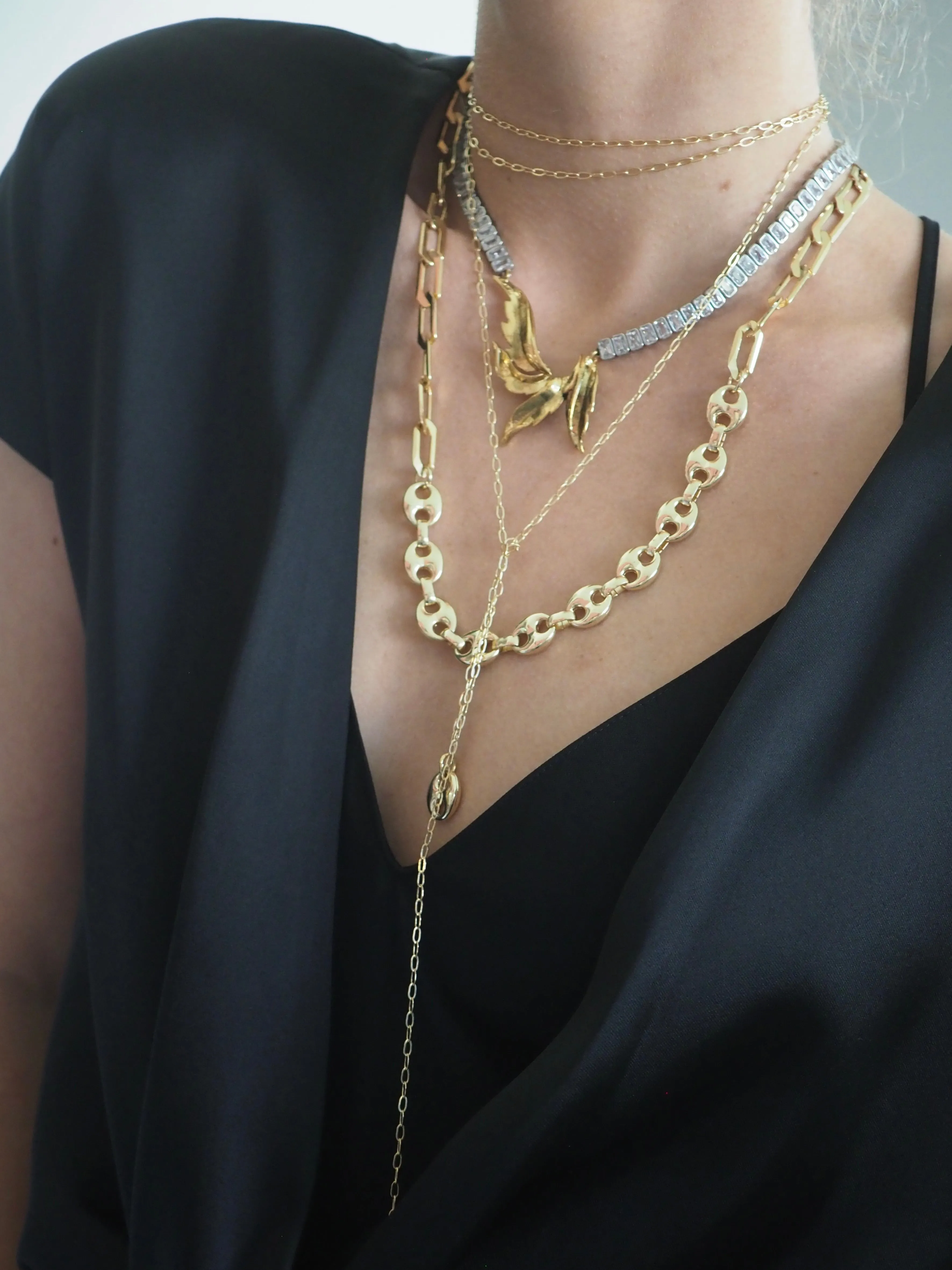 ZOE ROSE BAGUETTE STATEMENT NECKLACE